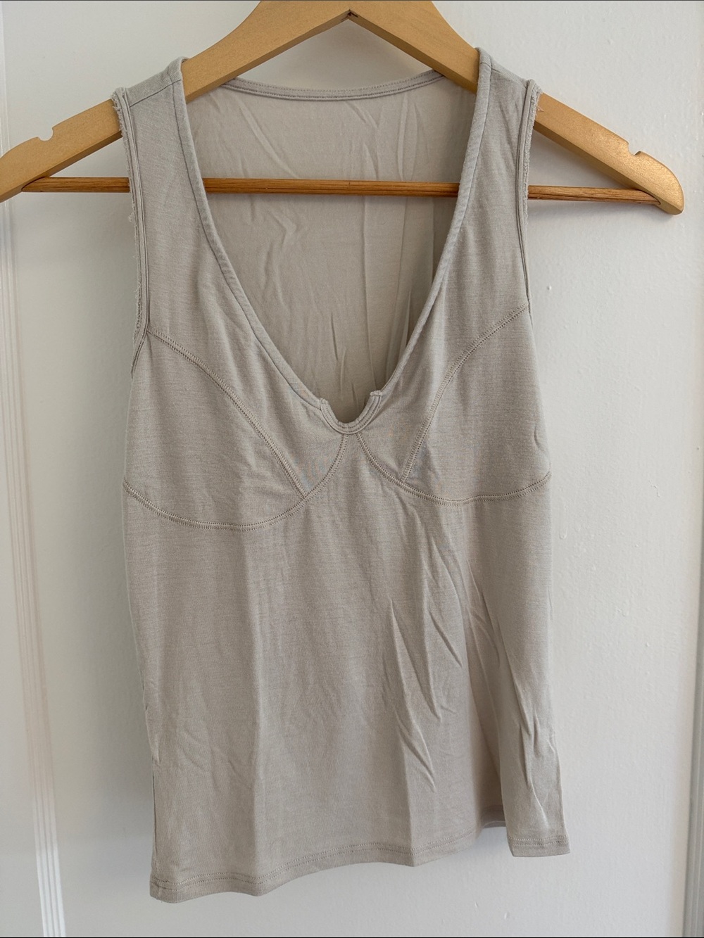 Joah Brown V-Neck Bustier Tank Top